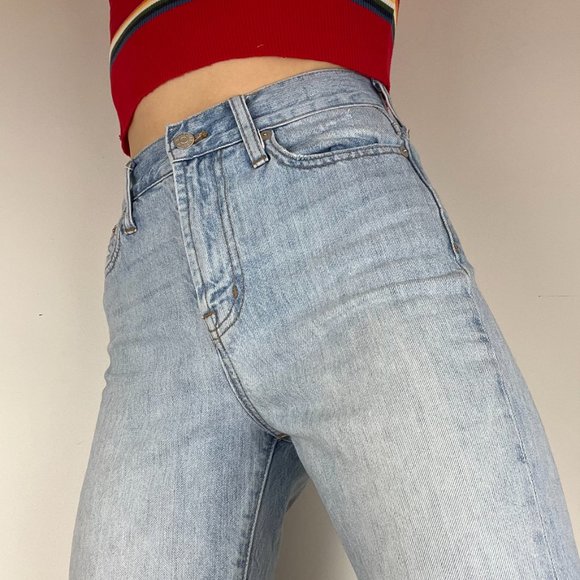 Madewell Straight Leg Jeans - Waist 25 - High Rise - Light Wash - Picture 3 of 6
